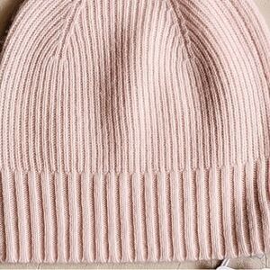 NORDSTROM 100% Cashmere NEW light Pink Knit Beanie Hat